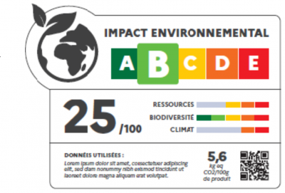 eco-score alimentation projet de logo Ademe